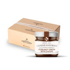 Lokman Gourmet Mini Cam Kavanoz Kakaolu Fındıklı Krema 32 G (50 Adet)